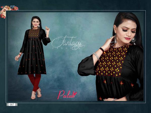 Aagya Palak 2 Rayon Fancy Embroidery Kurti